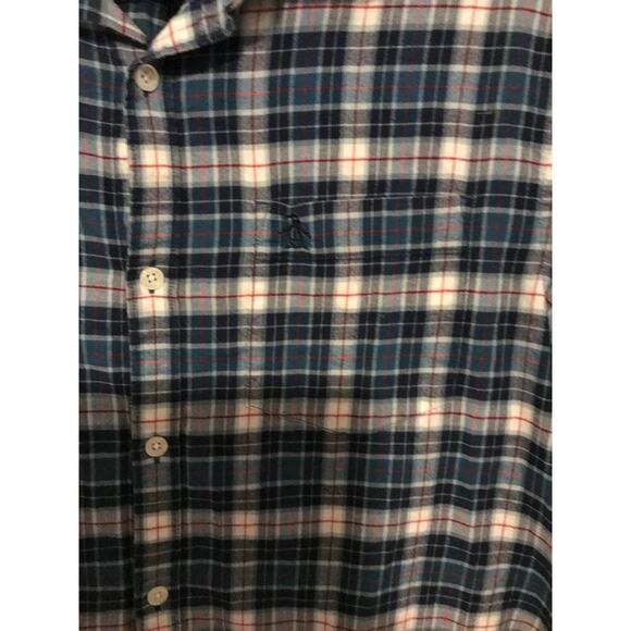 Original Penguin Men's Heritage Fit Blue Plaid Buttondown - Size is Missing - Picture 2 of 11